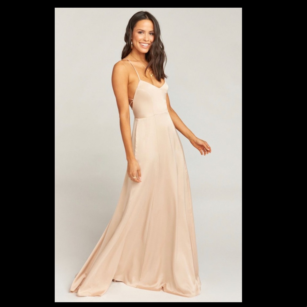 NWT MUMU Godshaw Goddess Gown Champagne Luxe XXS